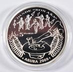 Aruba 5 Florin 2009 - Dande at New Year's., Koningin Beatrix, Zilver, Losse munt, Overige waardes