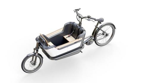 Bakfiets 2 wieler Pendel zwart-wit,, Fietsen en Brommers, Fietsen | Bakfietsen, Nieuw, Overige merken, 3 kinderen, Elektrisch