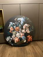 Schilderij van bloemen muurcirkel 100 cm. HIP, Ophalen