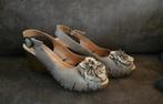 Gabor sandelen / sleehak / pumps, maat 5/38, Beige, Gabor, Zo goed als nieuw, Sandalen of Muiltjes