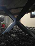 Stoere industriële salontafel met kruispoot 130x70, Gebruikt, 100 tot 150 cm, 50 tot 100 cm, Minder dan 50 cm