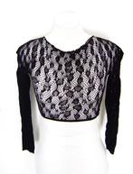 panther print kant net top batcave post-punk goth rock rave, Kleding | Dames, Tops, Verzenden, Zwart, Nieuw, Lange mouw