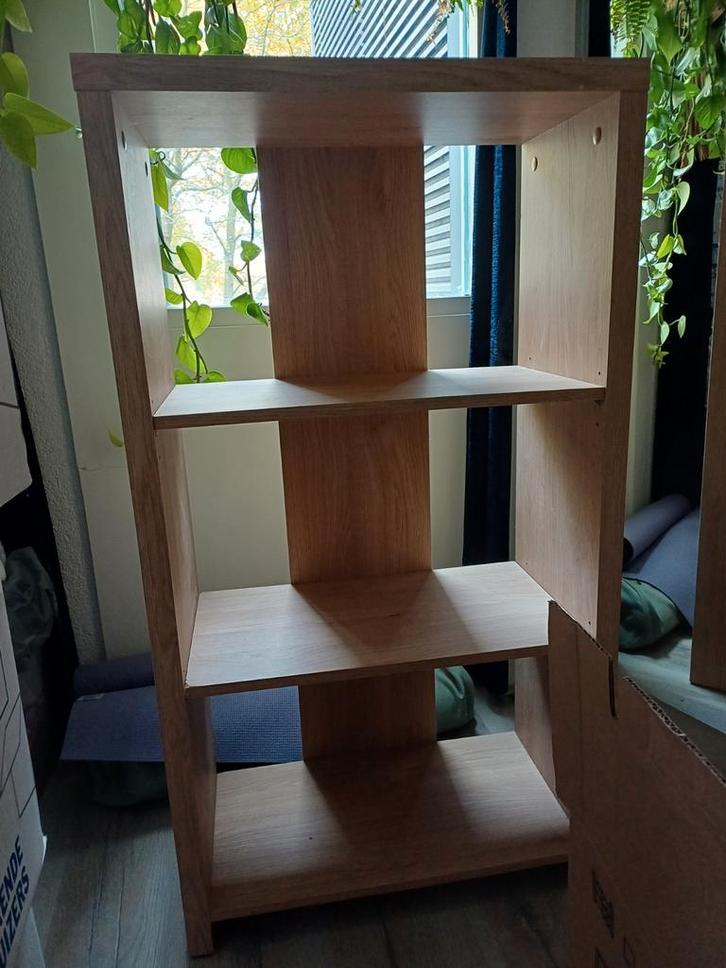 Gratis houten Boekenkast/Stellingkast, Huis en Inrichting, Kasten | Boekenkasten, Gebruikt, 50 tot 100 cm, 100 tot 150 cm, 25 tot 50 cm