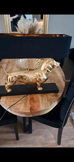 Mooie zwart gouden Tafellamp Teckel, Ophalen of Verzenden, Zo goed als nieuw, Minder dan 50 cm