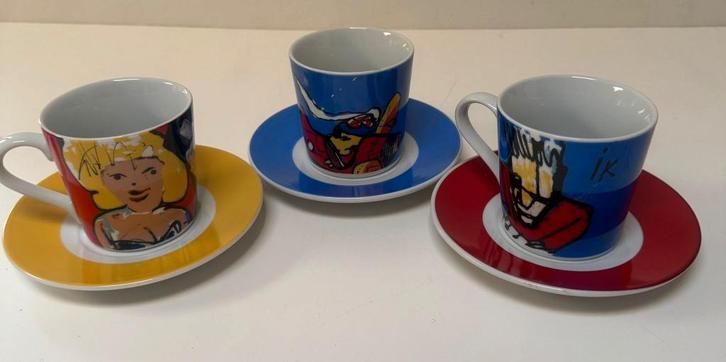 Herman Brood Kop/Schotel - Designservies -set van 3, Verzamelen, Retro, Huis en Inrichting, Ophalen of Verzenden