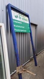 Wegwijzerbord aluminium informatiebord, Verzamelen, Merken en Reclamevoorwerpen, Ophalen, Gebruikt, Reclamebord