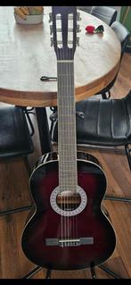 Gitaar met hoes en standaard, Muziek en Instrumenten, Snaarinstrumenten | Gitaren | Akoestisch, Ophalen of Verzenden, Gebruikt