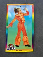 Disco verkleedset maat 164 - Oranje - Jaren 70, Ophalen of Verzenden, Nieuw, 158 t/m 164, Meisje