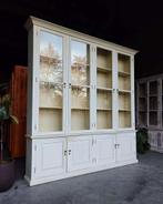 Hoge franse museumkast | Witte vitrinekast #2541, Niet ingevuld, Met plank(en), 200 cm of meer, Niet ingevuld