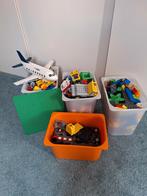 Lego Duplo, 4 bakken vol incl elektrische trein en vliegtuig, Gebruikt, Ophalen