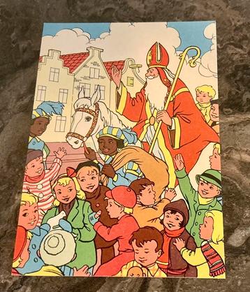 Intocht Sinterklaas Nw Ongelopen ansichtkaart van Beek 1935 beschikbaar voor biedingen