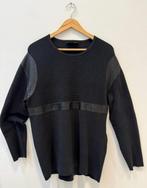 Avelon designer sweater met leer, Kleding | Heren, Truien en Vesten, Zwart, Ophalen of Verzenden, Zo goed als nieuw, Avelon