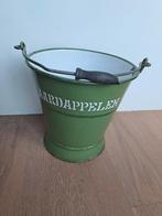 Groene emaille aardappelemmer met gouden bies, Ophalen