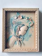 Handgemaakt en ingelijst knipwerkje, Antiek en Kunst, Curiosa en Brocante, Ophalen of Verzenden