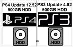 Ps3 Update 4.92 / Ps4 Update 12.52. + 2,5'' 500GB Hard-Disk, Ophalen of Verzenden, Refurbished, Geheugenkaart, PlayStation 3