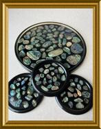 Dienblad met 3 onderzetters: abalone schelp, Ophalen of Verzenden