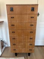 Antieke ladekast met 7 lades |Vintage chest of drawers 176cm, Ophalen, Gebruikt, 50 tot 100 cm, Minder dan 100 cm
