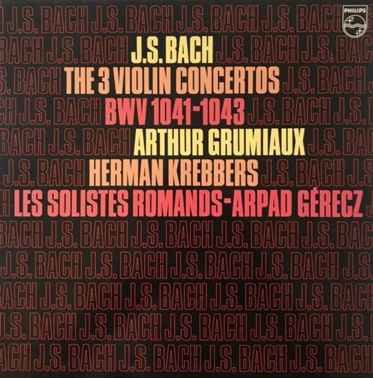 Bach Arthur Grumiaux Herman Krebbers Three Violin Concertos, Cd's en Dvd's, Vinyl | Klassiek, Zo goed als nieuw, Classicisme, Kamermuziek