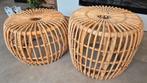 🌿 Rotan bijzettafels / poefs 🌿, Huis en Inrichting, Tafels | Bijzettafels, Ophalen, Minder dan 45 cm, Minder dan 55 cm, Rond