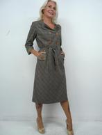 *Abfab Vintage Bruine Elegante Jurk met Zakken 46*, Bruin, Maat 46/48 (XL) of groter, Ophalen of Verzenden, Zo goed als nieuw