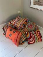 Grote mix van 9 kleurrijke sierkussens – boho/ibiza stijl, Huis en Inrichting, Ophalen, Zo goed als nieuw, Overige kleuren, Vierkant