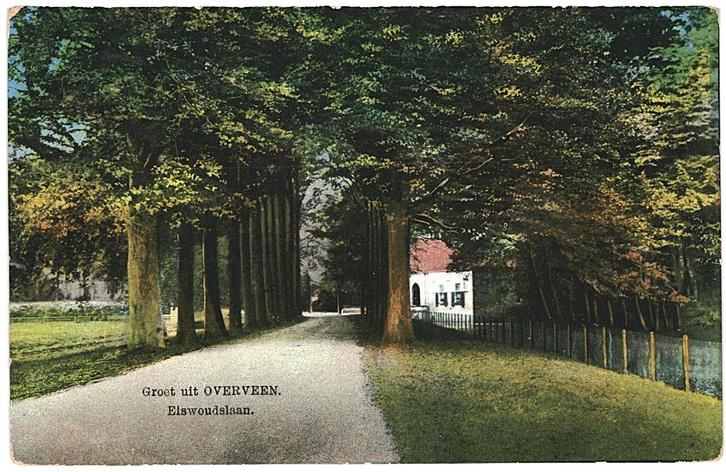 700154 Overveen NH Elswoudslaan Gelopen met postzegel, Verzamelen, Ansichtkaarten | Nederland, Gelopen, Noord-Holland, Ophalen of Verzenden