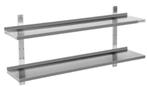 Wandschap | RVS | 2 Niveaus | Verstelbare Hoogte | 1600 mm, Ophalen of Verzenden, Nieuw