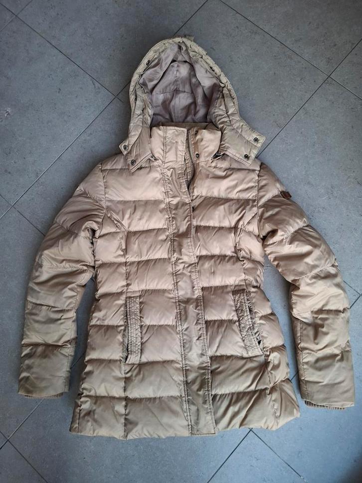 Moscow gewatteerde parka met dons mt L kleur khaki, Kleding | Dames, Jassen | Winter, Zo goed als nieuw, Maat 42/44 (L), Overige kleuren