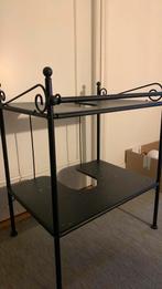 Zwart metalen onderkast voor wastafel, Ophalen, Gebruikt, 50 tot 100 cm, Minder dan 100 cm