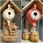 Vogelhuisje van theepot   in burberry style, Ophalen of Verzenden, Zo goed als nieuw