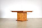 vintage eettafel | tafel | jaren 70 | pine, Grenenhout, Gebruikt, Ophalen of Verzenden, Vierkant