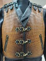 leren vest krokodillenhuid, leer, Motoren, Kleding | Motorkleding, Verzenden, Nieuw met kaartje, Heren, Jas | leer