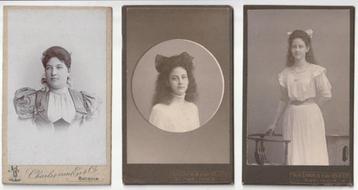 3 x CDV vrouw Charls & van Es & Co Nederlands-Indië Batavia beschikbaar voor biedingen