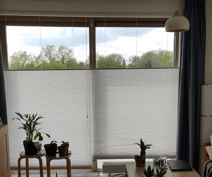 6x Veneta Plissegordijnen top down bottom up, Huis en Inrichting, Stoffering | Gordijnen en Lamellen, Zo goed als nieuw, 200 cm of meer