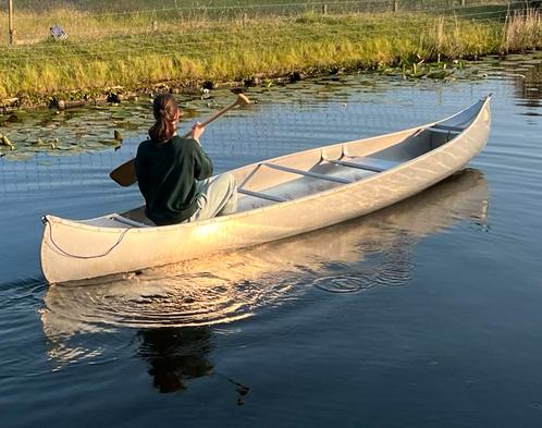 Canadese kano aluminium, Watersport en Boten, Kano's, Gebruikt, Canadese kano of Open kano, Drie personen of meer, Met peddels