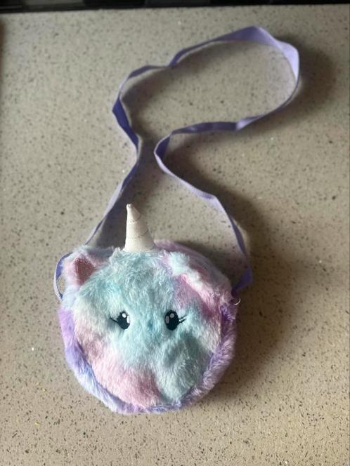 Pluchen Eenhoorn Kindertas in Pastelkleuren, Sieraden, Tassen en Uiterlijk, Kindersieraden, Zo goed als nieuw, Ophalen of Verzenden