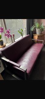 Mooie leren montel bank, Ophalen, Gebruikt, 75 tot 100 cm, 150 tot 200 cm