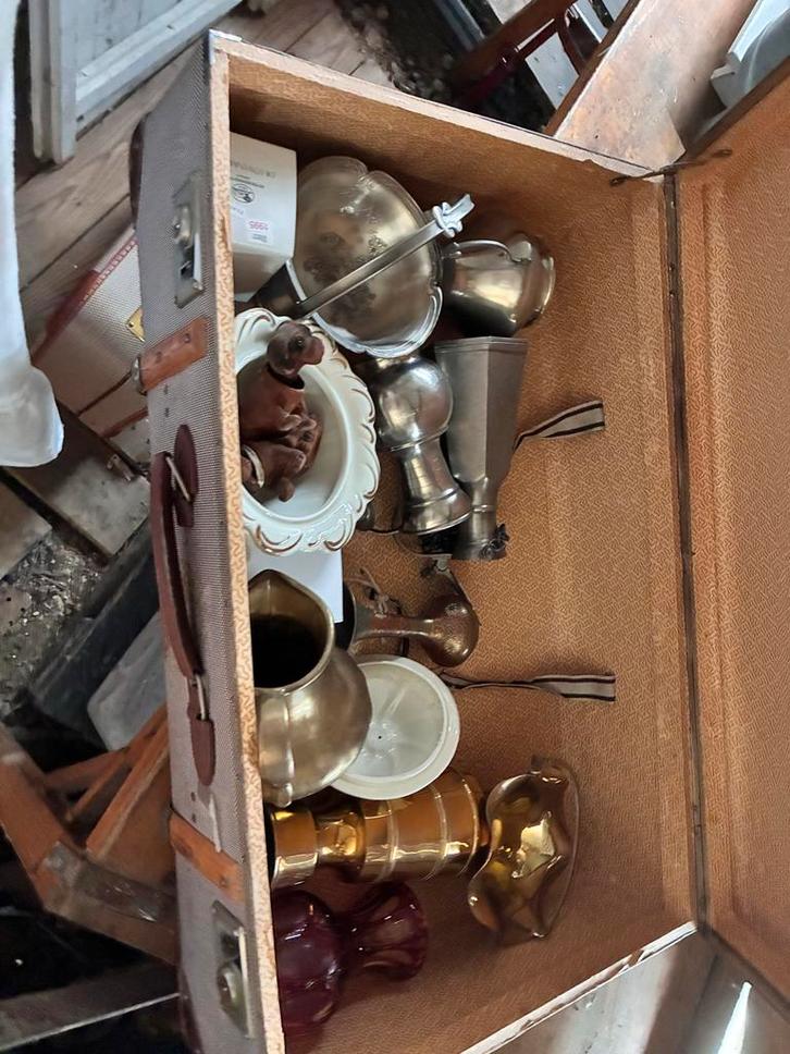 Vintage Koffer vol Curiosa & Brocante Vondsten - Uniek Item!, Antiek en Kunst, Curiosa en Brocante, Ophalen of Verzenden