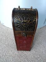 Vintage decoratieve houten Wijnkist, prachtig handwerk!, Huis en Inrichting, Woonaccessoires | Wijnrekken, Gebruikt, Ophalen of Verzenden