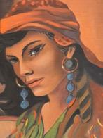 Schilderij zigeunerin gesigneerd Millebrant, Antiek en Kunst, Kunst | Schilderijen | Klassiek, Ophalen