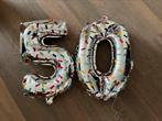 Hoera! 50 Abraham. Balonnen, bord en 2 x vlaggenlijn, Ophalen, Zo goed als nieuw, Versiering, Verjaardag