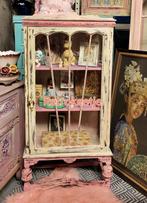 Shabby/Ibiza/Vitrinekastje/Kastje/Kast, Antiek en Kunst, Curiosa en Brocante, Ophalen