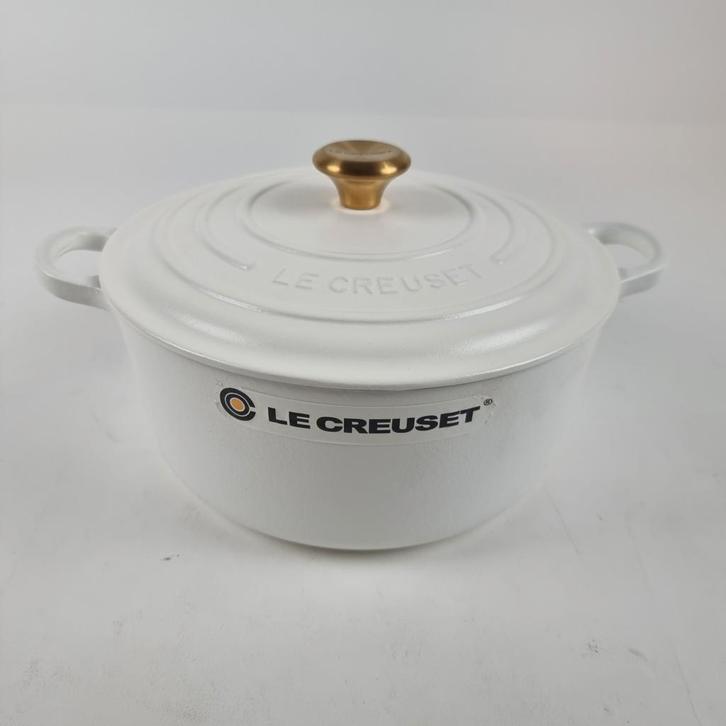 Le Creuset Braadpan Katoen rond 24 cm, Huis en Inrichting, Keuken | Potten en Pannen, Nieuw, Koekenpan of Braadpan, Gietijzer