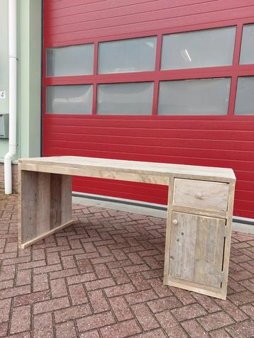 Steigerhouten Kinderbureau met Kastje beschikbaar voor biedingen