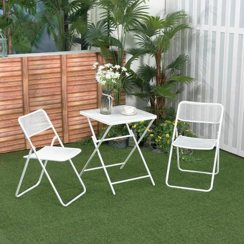 zitgroep 3-delige bistroset opvouwbaar voor balkontuin nieuw, Tuin en Terras, Tuinsets en Loungesets, Nieuw, Stoel, Ophalen of Verzenden