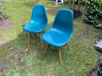 Twee kuipstoelen, Ophalen, Kunststof, Twee, Blauw