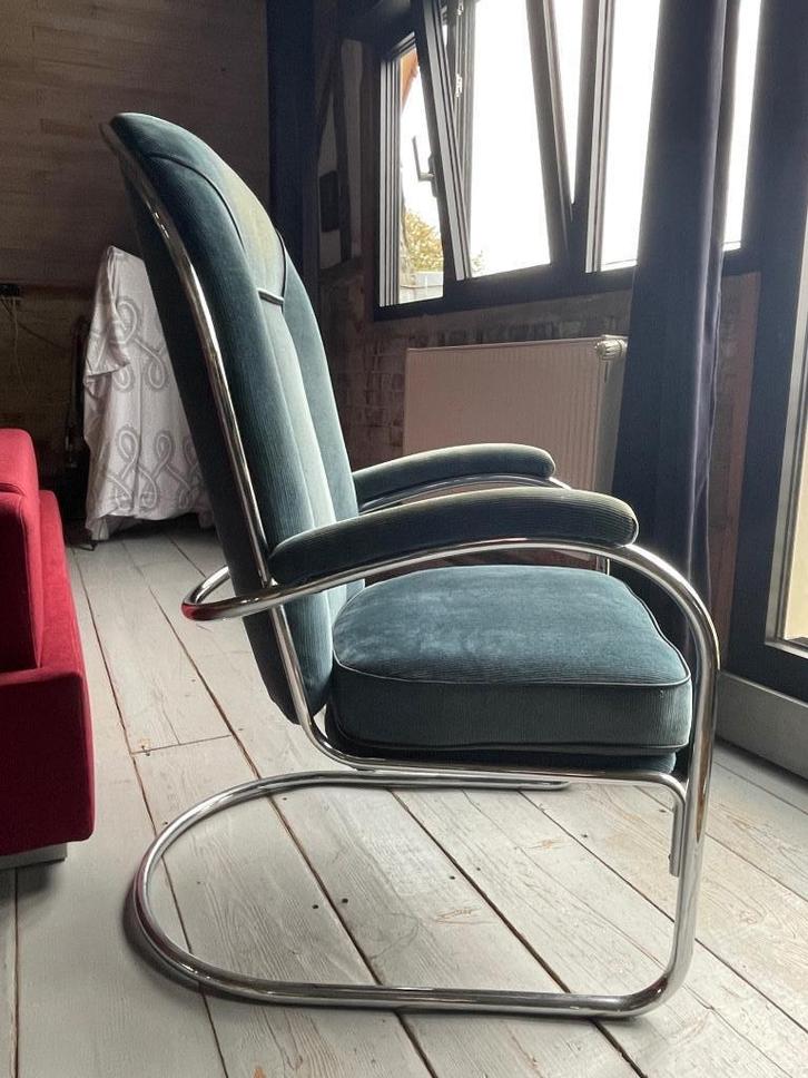Gispen AA fauteuil vooroorlogs, Huis en Inrichting, Fauteuils, Gebruikt, Stof, 50 tot 75 cm, 75 tot 100 cm, Ophalen