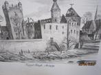Mooie Ingelijste Gravure van Kasteel BERGH, AD 1420 K.PRAHL, Antiek en Kunst, Ophalen