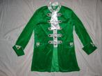 Leuke groen/zilveren MARKIES/LAKEI/PARTY/CARNAVALS jas, Gedragen, Carnaval, Maat 38/40 (M), Ophalen of Verzenden