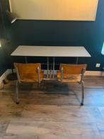 Vintage Schoolbankje/bureau, Huis en Inrichting, Bureaus, Ophalen, Gebruikt